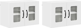 vidaXL Πάνελ πλυντηρίου πιάτων Kalmar 2 pcs Λευκό Επεξεργασμένο Ξύλο
