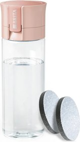 Φιάλη νερού με φίλτρο Brita Fill & Go Vital, 600 ml, φίλτρα MicroDisc, χωρίς BPA, ροζ