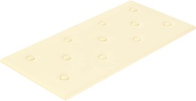 vidaXL Κεφαλάρι Τοίχου 12 pcs Κρεμ 60 x 30 cm Τεχνητό Δέρμα