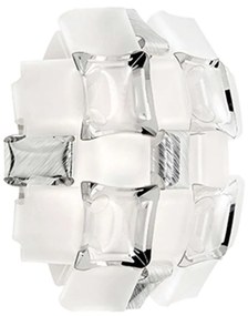 Φωτιστικό Τοίχου Mida Applique - White-Platinum Slamp Μέταλλο