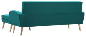vidaXL Καναπές Γωνιακός Πράσινος 186 x 136 x 79 εκ. Υφασμάτινος