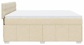 ΚΡΕΒΑΤΙ BOXSPRING ΜΕ ΣΤΡΩΜΑ ΚΡΕΜ 180X200 ΕΚ. ΥΦΑΣΜΑΤΙΝΟ 3287159