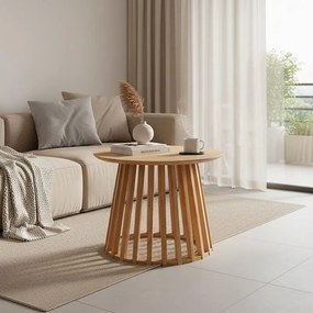 Τραπέζι σαλονιού Domonic φυσικό Φ60x45εκ 60x60x45 εκ.