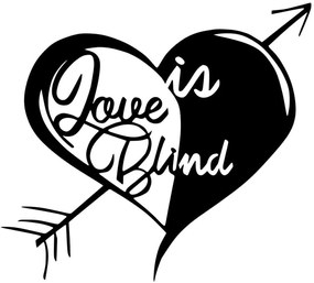 Διακοσμητικό Τοίχου Love In Blind 899SKL2501 61x59cm Black Wallity Μέταλλο