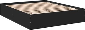 vidaXL Πλαίσιο Κρεβατιού Μαύρο 150x200 εκ. Επεξεργασμένο Ξύλο