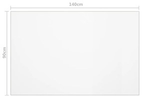 vidaXL Προστατευτικό Τραπεζιού Διαφανές 140 x 90 εκ. /1,6 χιλ. από PVC