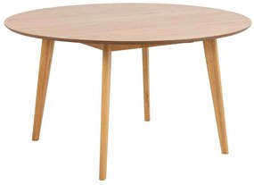 Τραπέζι Oakland 630, Ανοιχτό χρώμα ξύλου, 76cm, 35 kg, Φυσικό ξύλο καπλαμά, Ινοσανίδες μέσης πυκνότητας, Ξύλο, Ξύλο: Καουτσούκ | Epipla1.gr