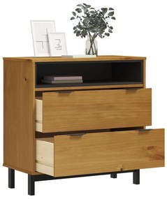 vidaXL Συρταριέρα FLAM 80 x 40 x 80 εκ. από Μασίφ Ξύλο Πεύκου