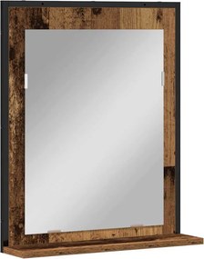 vidaXL Καθρέφτης Παλαιό ξύλο 50 x 12 x 60 εκ