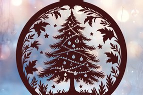 Σετ των 3 Intra απο ξύλο plywood 3mm-4mm πάχος - Στολίδι Χριστουγεννιάτικου Δέντρου  43 Δίασταση 6x6 cm INTRAFABR-116524263