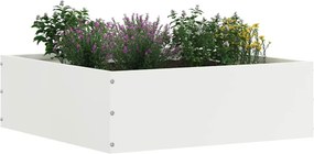 vidaXL Περίγραμμα γκαζόν 6 pcs Λευκό 40 x 40 x 13 cm Ατσάλι