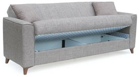 Καναπές Κρεβάτι Τριθέσιος ArteLibre GERARDO Καφέ 210x84x86cm