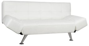 Sofa/Bed  Thom with folding arms White PU 189x93x82 cm