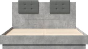 vidaXL Πλαίσιο Κρεβατιού με Κεφαλάρι και LED 150 x 200 εκ.