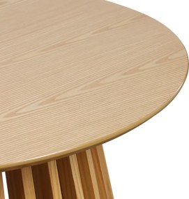 Τραπέζι σαλονιού Domonic pakoworld mdf/pw σε φυσική απόχρωση Φ80x45εκ