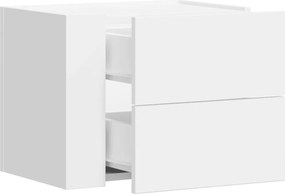 vidaXL Κομοδίνο Επιτοίχιο Λευκά 45x30x35 εκ.