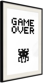 Αφίσα - Game Over - 40x60 - Μαύρο - Με πασπαρτού