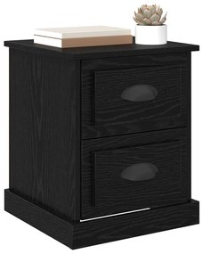vidaXL Κομοδίνο Μαύρη δρυς 39 x 39 x 47.5 εκ Επεξεργασμένο ξύλο