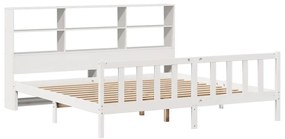 vidaXL Κρεβάτι Βιβλιοθήκη Χωρίς Στρώμα 180x200 εκ Μασίφ Ξύλο Πεύκου