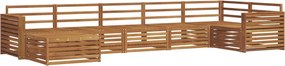vidaXL Σειρά Καναπέ Εξωτερικού 7 pcs Φυσικό