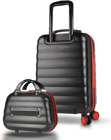 Stewehome Σετ 2 τεμαχίων βαλίτσας καμπίνας και τσαντάκι μακιγιάζ από ABS