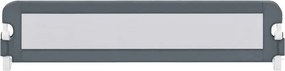 vidaXL Μπάρα Κρεβατιού Προστατευτική Γκρι 180 x 42 εκ. από Πολυεστέρα
