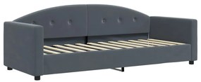 vidaXL Καναπές Κρεβάτι Συρόμενος Σκ. Γκρι 80x200 Βελούδο Συρτάρια