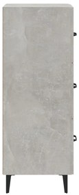vidaXL Ντουλάπι Γκρι Σκυροδέματος 34,5x34x90 εκ. Επεξεργασμένο Ξύλο