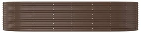 vidaXL Ζαρντινιέρα Καφέ 291x140x68 εκ. Ατσάλι με Ηλεκτρ. Βαφή Πούδρας