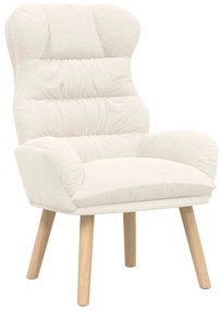 vidaXL Χαλαρωτική Πολυθρόνα Κρεμ 69 x 74 x 93 εκ. ύφασμα