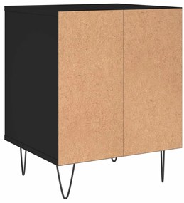 vidaXL Κομοδίνο Μαύρο 40 x 35 x 50 εκ. από Επεξεργασμένο Ξύλο