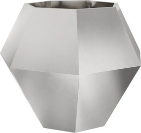 vidaXL Γλάστρα Ασημί 100 x 100 x 80 εκ Ανοξείδωτο ατσάλι