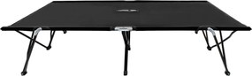 vidaXL Ξαπλώστρα Δύο Ατόμων Πτυσσόμενη Μαύρη Ατσάλινη