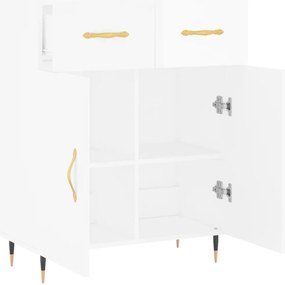 vidaXL Ντουλάπι Γυαλιστερό Λευκό 69,5x34x90 εκ. Επεξεργασμένο Ξύλο