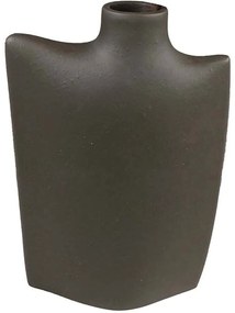 Βάζο Botella 033303 17x7x25cm Dark Brown Πολυρεσίνη