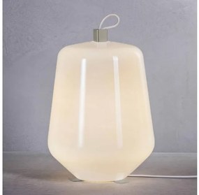Επιτραπέζιο Φωτιστικό LED 8W Dimmer Φυσητό Γυαλί Μέταλλο Νίκελ Luisa T1 Prandina-1C50000110401-Λευκό 1C50000110401