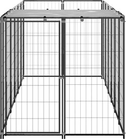 vidaXL Σπιτάκι σκύλου Μαύρο 330 x 110 x 110 από Ατσάλι
