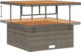 vidaXL Σετ Καναπέ Κήπου με μαξιλάρι 8 pcs Γκρι Πολυ ράταν