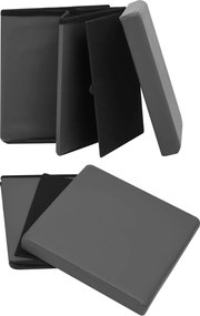 vidaXL Πτυσσόμενα Σκαμπό Αποθήκευσης 2 τεμ. Γκρι από PVC