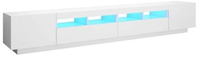 vidaXL Έπιπλο Τηλεόρασης με LED Λευκό 260 x 35 x 40 εκ.