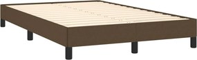 vidaXL Κρεβάτι Boxspring με Στρώμα Σκούρο Καφέ 120x190 εκ Υφασμάτινο