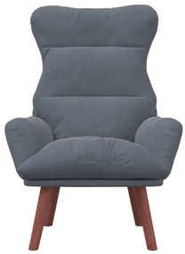 vidaXL Χαλαρωτική Πολυθρόνα Σκούρο γκρι 69 x 74 x 93 εκ. Βελούδο