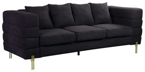 Καναπές Τριθέσιος Morris Ε9600,32 213x87x76cm Black