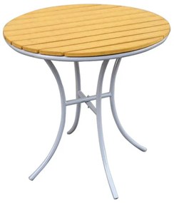 Τραπέζι μπιστρό Muhler Polywood 1000799, 70x72 cm, Κατάλληλο για εξωτερική χρήση, Γκρι/καφέ