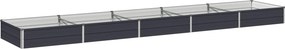 vidaXL Υψωμένο Κρεβάτι Κήπου Ανθρακί 400 x 80 x 24 εκ.