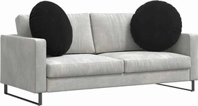 vidaXL Μαξιλάρια καθισμάτων 2 pcs Μαύρο Ø60 x 21 εκ Βελούδο