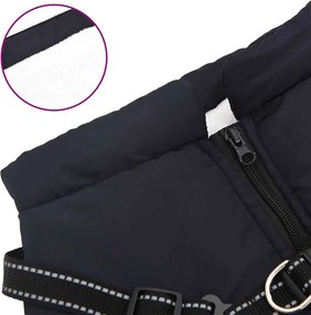vidaXL παλτό σκύλου ιμάντα αδιάβροχο αντανακλαστικό ναυτικό μπλε L48