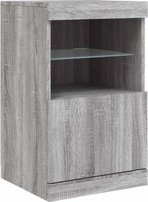 vidaXL Μπουφές με LED Γκρι Sonoma 41 x 37 x 67 εκ.