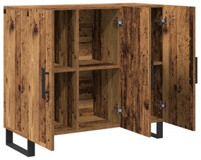 vidaXL Μπουφές με 3 Πόρτες Παλιού Ξύλου 90x34x80 εκ. Σαθρού Ξύλου