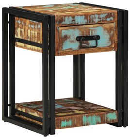 vidaXL Κομοδίνα 2 τμχ 40x40x50 εκ. Μασίφ Ανακυκλωμένο Ξύλο